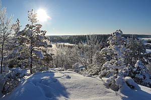 Gnistrande vinterväder